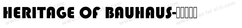 HERITAGE OF BAUHAUS字体转换